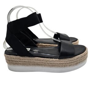 Steve‎ Madden Women's Kylee Flatform Sandals Black Size 8